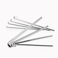 Kunci Allen Hex Tipe L Grosir DIY Metrik OEM/ODM Model Pendek Ujung Bola 1.5mm-10mm Baja Chrome Vanadium Berlapis Nikel