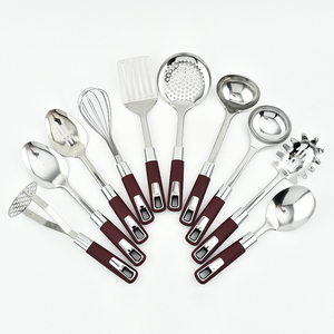 Utensili da cucina personalizzati Premium pentole Premium Large Silver Umite Chef utensili da cucina Set utensili da cucina in acciaio inossidabile - Product Image 1
