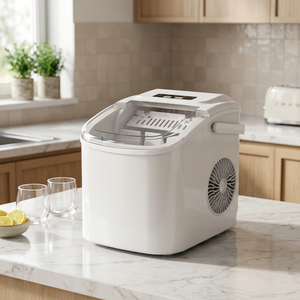 Machine à glaçons HD de comptoir, type balle, production quotidienne 12 kg, réservoir 1,3 L, électrique, autonome, pour maison et hôtel, classe énergétique - Product Image 1