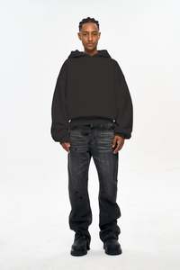 Yingling vente en gros qualité sweat à capuche bouffant impression coton lourd hommes sweat à capuche surdimensionné impression personnalisée luxe pull à capuche - Product Image 3