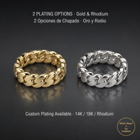 Bague en laiton de haute qualité, style hip-hop, design minimaliste, plaqué or, sertie de pierres, pour un look tendance en soirée