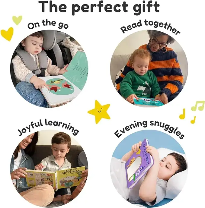 ベストセラーのスペイン語6言語は子供たちを発見します教育的なお誕生日おめでとう歌赤ちゃんのための音楽的なインタラクティブなサウンドブック