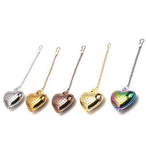Infusores de bolas de té de acero inoxidable 304 en forma de Corazón dorado - Product Image 1