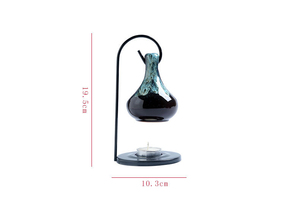 Brûleur à mazout en métal chauffe-cire chauffe-plat en céramique bougeoir brûleur à mazout <span class=keywords><strong>diffuseur</strong></span> d'arôme <span class=keywords><strong>de</strong></span> <span class=keywords><strong>parfum</strong></span> pour la maison chambre SPA - Product Image 3