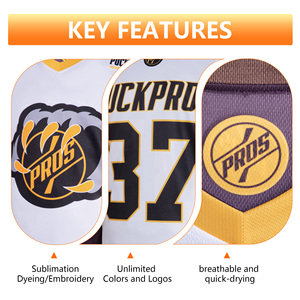 Nouveau Maillot <span class=keywords><strong>de</strong></span> Hockey 2026 au Design Amusant, 100% Polyester, Impression par Transfert Thermique, Respirant, Séchage Rapide, Unisexe Adulte, Maillot <span class=keywords><strong>de</strong></span> Hockey OEM - Product Image 2