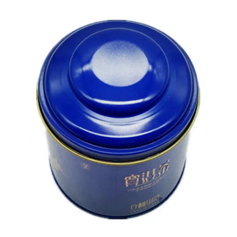 hot sale food storage boxes round lid tea flavor container empty tin cans tin tea
