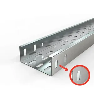 Özelleştirilmiş galvanizli çelik kablo tavası fiyat açık kullanım sıcak daldırma galvanizli delikli kablo tepsisi