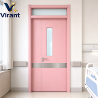 Système coulissant automatique ignifuge, porte d'hôpital médicale avec capteur photocellule de sécurité pour couloirs de personnel et vestiaires
