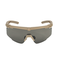 Nouvelles lunettes de sécurité tactiques 3 lentilles PC interchangeables Anti-impact Semi-cerclées Protection oculaire coupe-vent Lunettes de tir