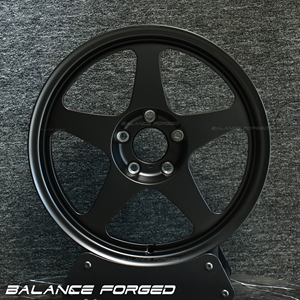 Rines Forjados Cóncavos Personalizados Estilo JDM en Negro Mate de 5 Radios de 17 y 18 Pulgadas para Autos de Alto Rendimiento Subaru WRX STI <span class=keywords><strong>Honda</strong></span> <span class=keywords><strong>Civic</strong></span> Type R - Product Image 5