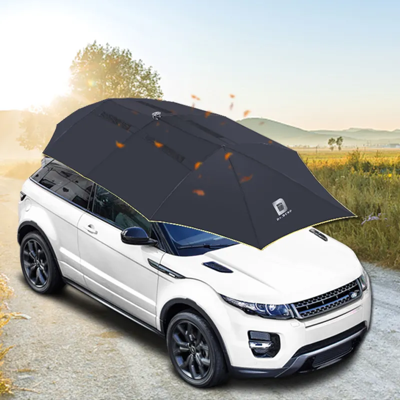 4.0M Car Accessories Custom Anti-UV Foldable Car Cover Sunshade Automatic Car Umbrella For Sun Protection