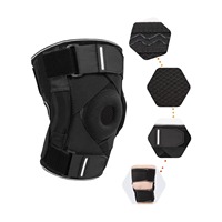Genouillère Professionnelle en Néoprène Souple, Légère et Respirante avec Stabilisateur, Rotule Ouverte et Sangles Réglables