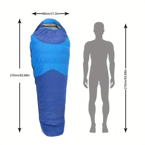 Sac de couchage de camping à zéro degré par temps froid en plein air 600g <span class=keywords><strong>duvet</strong></span> d'oie ultra-léger imperméable meilleur sac de couchage 4 saisons - Product Image 6