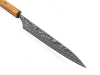 Coffrets de couteaux de chef en acier Damas avec manche en bois d'olivier, VG10 ou couteau Damas sur mesure pour la cuisine