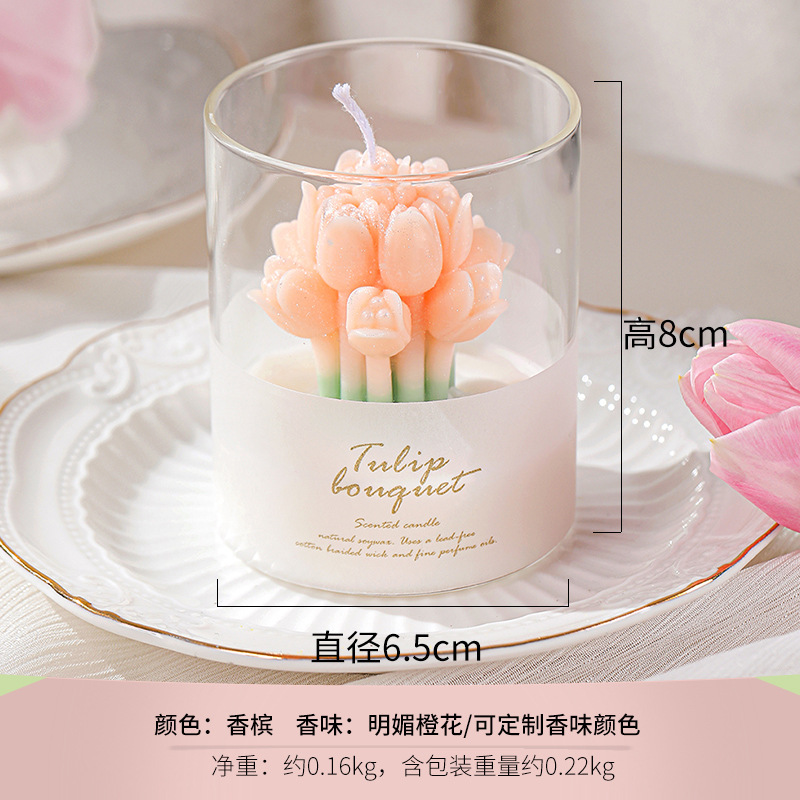 Bouquet de fleurs dans un vase couleur champagne (Sc