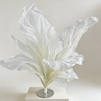 Pièce d'art géante personnalisée en forme de feuille, plusieurs options de couleurs, grand accessoire en tissu pour affichage commercial