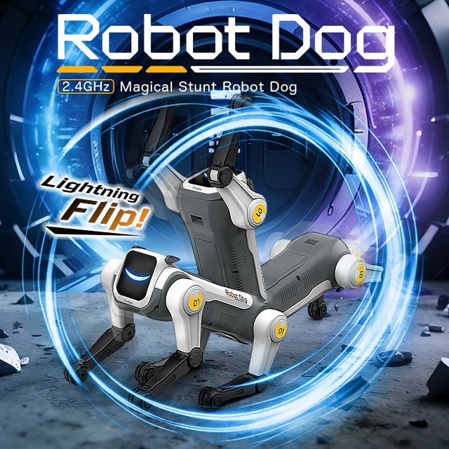 2026 New Robot Dog Voice Control 2.4G 30m Range Intelligent Programming Plastic Electric Ready-to-Go Interactive Pet Toy