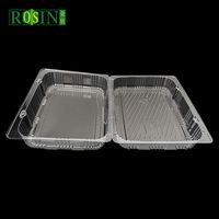 Boîte à clapet de fruits transparente en plastique PET de qualité alimentaire 500g personnalisée Punnet d'emballage de fraises pour supermarché