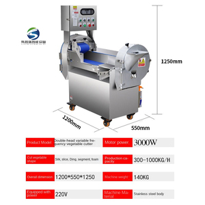 Chất lượng cao thương mại Rau cắt slicing băm nhỏ trái cây chip Chopper cà rốt hành tây khoai tây Slicer salad Dicer máy - Product Image 5