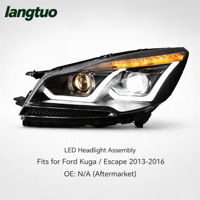 Phare de voiture modifié avec LED DRL Angel Eye, ensemble de phares à lentille bi-optique pour Ford Kuga MK2 2013-2016