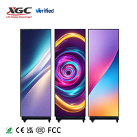 Écran LCD publicitaire plein écran HD 64/69 pouces avec support au sol pour entreprises et commerces de détail