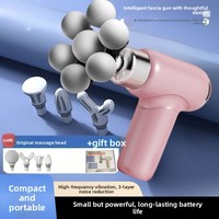 Pistolet de massage à 10 têtes, batterie au lithium rechargeable, masseur multifonctionnel, moteur à balais, 5 vitesses, autonomie de 4 à 6 heures, silencieux