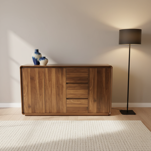 Aparador Moderno de Tres Puertas y Tres Cajones con Cajón Profundo <span class=keywords><strong>para</strong></span> Sala de Estar, <span class=keywords><strong>Comedor</strong></span>, Dormitorio, Hotel - Product Image 3