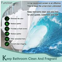 Blocs désodorisants pour urinoirs, personnalisés, amusants, jetables, à changement de couleur, pour toilettes, avec effet vague, pour l'urine et comme écran anti-urine