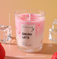 Sommer-Matcha-Tasse Kaffeeduftkerze Gelee-Wachs Duftkerzen Wohndekor Duftkerze