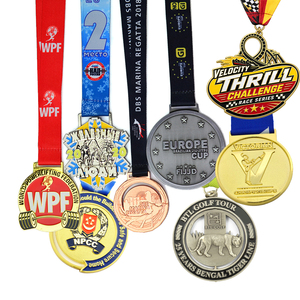 Échantillon Gratuit - Fabricant de Médailles Sportives Personnalisées <span class=keywords><strong>en</strong></span> Métal Doré et <span class=keywords><strong>Argent</strong></span>é, Style Antique Moderne, pour Marathon et Natation - Product Image 1