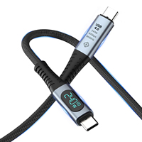 Câble de charge rapide USB4 Type-C vers Type-C HYTO de haute qualité 240W 8K 40 Gbps avec gaine en nylon pour téléphone, écouteurs, montre