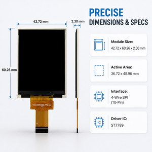 Module d'affichage LCD TFT <span class=keywords><strong>TN</strong></span>/IPS de 2,4 pouces, petit écran, résolution 240x320, modules LCD TFT - Product Image 2