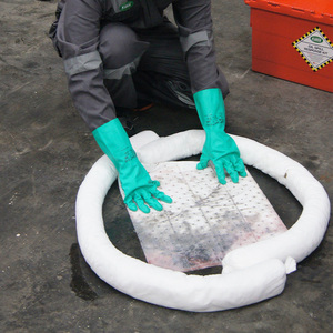 White Oil Absorbent Boom 400 Small Containment Boom for Fuel Diesel Hydraulic Oil Spill Control - Product Image 4