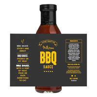 Autocollant d'emballage alimentaire en verre imprimé Bopp étanche personnalisé de pot de piment, étiquette en vinyle pour bouteille de Sauce piquante
