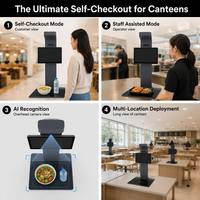 Kiosco de Reconocimiento IA de Bajo Costo Longfly para Comedores Inteligentes, Kiosco de Transformación Digital, Punto de Venta con Pesaje Automático