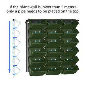 أواني زراعة نباتات بلاستيكية معلقة للحدائق الداخلية المنزلية بتصميم نصف دائري مثبتة على الحائط - Product Image 6