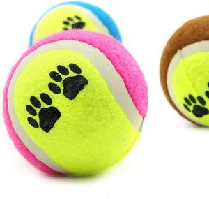 Ballons de tennis pour chiens personnalisés, mini, en coton écologique, couleurs pastel, avec empreintes de pattes, jouet interactif pour chien, vente chaude - Product Image 2