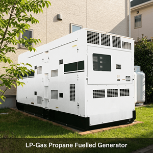 Gerador a Gás LP (Propano) de 50kVA com <span class=keywords><strong>Detector</strong></span> de Chama Ecológico e Sincronização Automática - Product Image 1