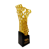 Trofeos y Medallas de Aluminio Grabado y Bañado en Oro del Grupo Creative Life Winner con Logotipo Personalizado, Premio de Cristal de Lujo