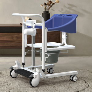 Chaise de toilette réglable avec roulettes et siège pour usage domestique, capacité 120 kg, design moderne - Product Image 5