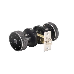 Tuya Smart Fingerprint Aluminum Alloy <strong>Door</strong> Lock BLE Spherical Design for Bedroom Apartment Keyless Entry APP Control Password - Product Image 1