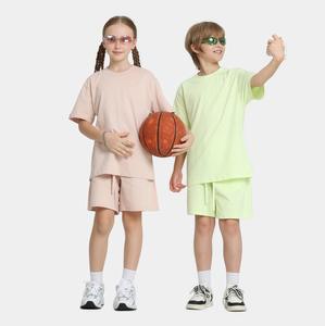 OEM haute qualité 275gsm enfants garçons 100% coton chemises vierge poids lourd surdimensionné doux doux doux pour la peau col rond <span class=keywords><strong>t</strong></span>-shirts pour enfants - Product Image 3