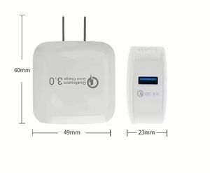 Single Port 18W QC3.0 USB Wall Charger Portable Power <b>Adapter</b> EU US <b>Plug</b> Fast Charging Travel Block for Mobile Phone - Product Image 3