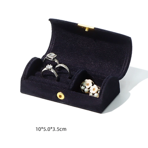 Caja Organizadora de Joyas Portátil Rectangular con Cierre de Botón para Anillos, Aretes, Pulseras y Collares, Venta al Por Mayor - Product Image 2