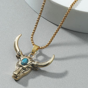 <span class=keywords><strong>Collier</strong></span> avec pendentif tête de <span class=keywords><strong>taureau</strong></span> en acier inoxydable personnalisé pour hommes et hommes <span class=keywords><strong>Collier</strong></span> avec tête de <span class=keywords><strong>taureau</strong></span> en forme de grosse pierre verte du <span class=keywords><strong>zodiaque</strong></span> - Product Image 6