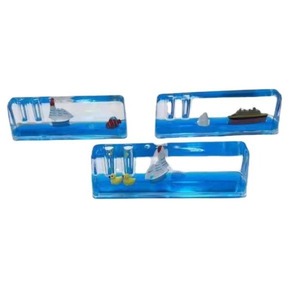 OEM tùy chỉnh dầu-nước bàn tổ chức trang trí chuyển động chất lỏng nhựa chủ bút nổi tàu cảnh đa mảnh gói trở lại - Product Image 3