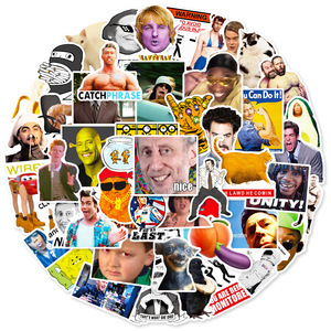 50PCS Creative funny emotions for teens skateboard frigo notebook meme stickers what you meme - Product Image 3