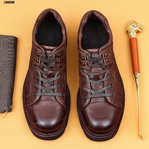 Zapatos de Baile Latino para Hombre, de Piel Vacuna, Zapatos de Baile Moderno de Tacón Bajo, Zapatos de Baile de Salón para Entrenamiento - Product Image 4