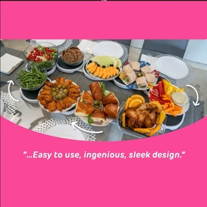 बहुक्रियाशील विस्तारीय अंडाकार आकार आलसी सुन प्रतिवर्ती स्थायी रूप से आयताकार लंबी मेज के लिए गोलाकार खाद्य टर्नटेबल - Product Image 5