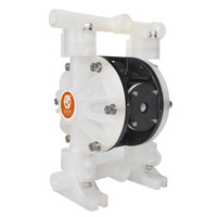Pompe à double diaphragme pneumatique CE certifiée GODO QBY3-10S 1/4" PP, résistante aux acides et aux alcalis, pour le transport de déchets chimiques OEM
